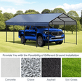 thumbnail image 5 of LAZZO 12x20 ft Carport Canopy Heavy Duty, Carport with Galvanized Metal Roof, 5 of 7