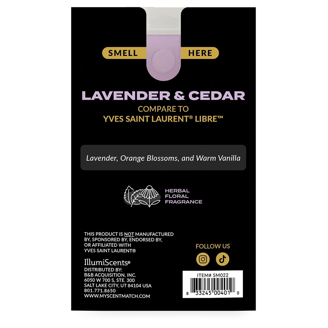 (3 pack) IllumiScents ScentMatch 3 oz Wax Melts Lavender & Cedar (compare to: Yves Saint Laurent - Libre)
