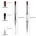 thumbnail image 3 of Double Ended Gel Nail Brush, Fine & Flat Head, For UV/LED Gel Polish Application, 3 of 8
