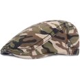 thumbnail image 2 of CoCopeaunts Newsboy Cap Vintage Classic Camo Beret Unisex Newsboy Hat Adjustable Cotton Retro Beret Cap Cabbie Driver Ivy Caps, 2 of 7