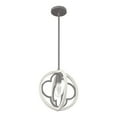 thumbnail image 1 of Open Box Hunter Fan Company Gablecrest 12" Rustic Concrete Light Pendant, White, 1 of 7