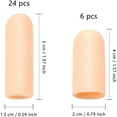 thumbnail image 2 of 30 Pieces Gel Finger Protector Finger Cots Silicone Finger Cover Cap Gel Finger Sleeves Finger Support for Finger Cracking, Finger Trigger (Apricot), 2 of 7