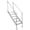 Dock Stairs, Adjustable, variant on JustSmart Heavy Duty Aluminum Dock Ladder, Removable Boat Boarding Ladder with Wide Non-Slip Steps, Anti-Corrosion, 500lbs Capacity for Pontoon, Lake & Pool
