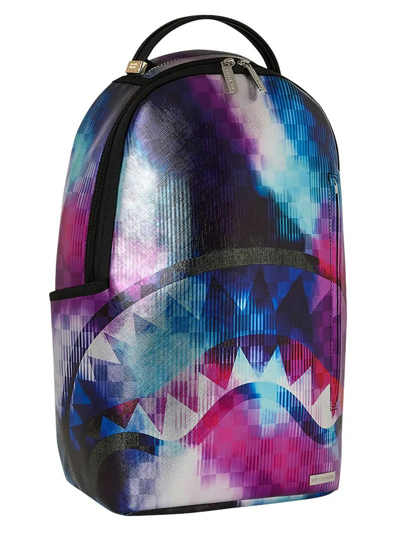 【未使用】Sprayground シャークマウスバックパックパープルグリッター Sprayground Tye Check Backpack, Purple - Walmart.com