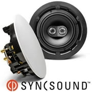 SyncSound SS-ICS6-DVC 6.5" Stereo In-Ceiling 80 Watts 8 Ohms Speaker 1 Unit