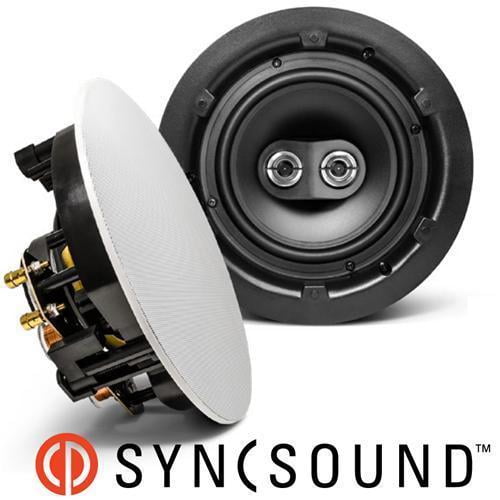 SyncSound SS-ICS6-DVC 6.5&quot; Stereo In-Ceiling 80 Watts 8 Ohms Speaker 1 Unit