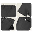 thumbnail image 7 of Women Scrubs Set Short Sleeve V Neck Medical Scrub Tops & Cargo Taper Pants Solid Comfort Healthcare 2 Pieces Outfit, 2XL, 7 of 7