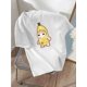 thumbnail image 1 of Women's Cute Banana Cat Graphic T-Shirt - Casual Sporty , Round Neck, Short Sleeve, Cotton, Machine Washable, Available in Black and More Colors, Sizes S-XXL, 1 of 6