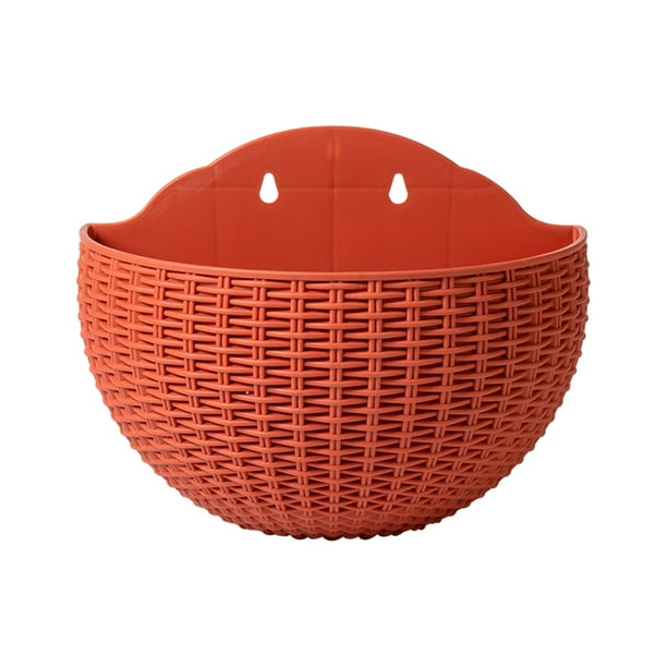 Maceta de plástico de pared Naiovety Estructura de doble capa Jardín y Patio Rojo