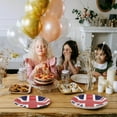 thumbnail image 6 of FRCOLOR 16pcs UK Flag Pattern Paper Plates Paper Cake Plates Party Decorative Plates, 6 of 8