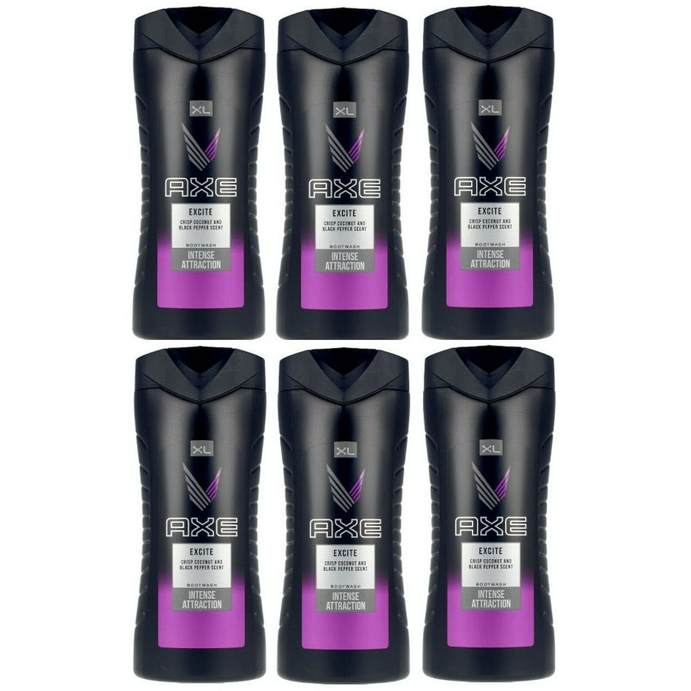 Axe Excite Intense Attraction Body Wash, 400 Ml / 13.5 Ounce (Pack of 6