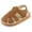 Brown, variant on Baby Boy Girl Summer Infant Squeaky Sandals Premium Rubber Sole Closed-Toe Non-Slip Shoes Toddler First Walkers