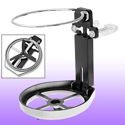 - Portable Plastic Rack Folding Car Cup Holder for Auto Silver Tone