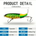 thumbnail image 4 of 10pcs Whopper Fishing Lure for Bass Popper Top Water Fishing Lures with Floating Rotating Tail Barb Treble Hooks in Saltwater Freshwater Plopping Lures Kit, 4 of 5