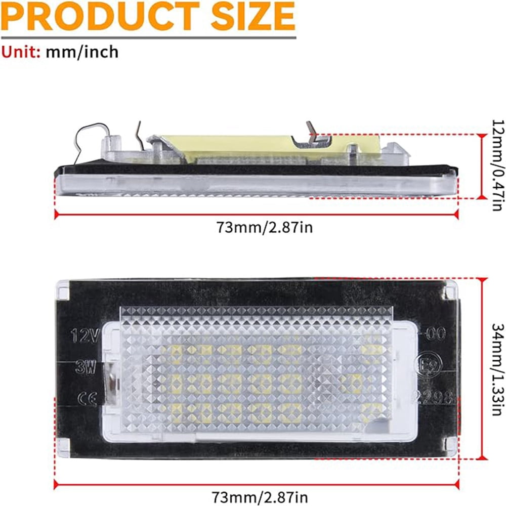 Applicable to License Plate Light for Mini Cooper R50 01-06 R52 Cabrio R53