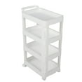 thumbnail image 1 of 4-Tier Utility Storage Cart, Mobile Utility Cart, Multi Purpose Storage Trolley With Wheels, Large Capacity Rolling Cart Organizer For Kitchen, Bathroom, Living Room, Bedroom, 1 of 8
