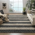 thumbnail image 2 of SAFAVIEH Natural Fiber Odran Striped Area Rug, Black/Ivory, 8' x 10', 2 of 10