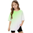 thumbnail image 7 of Bovxnpu Kids Summer Tops, Toddler Girls Casual T Shirt, Toddler Kids Boys Girls Fashion Cute Gradient Print Loose Soft Short Sleeve Top 10 Years, 7 of 7