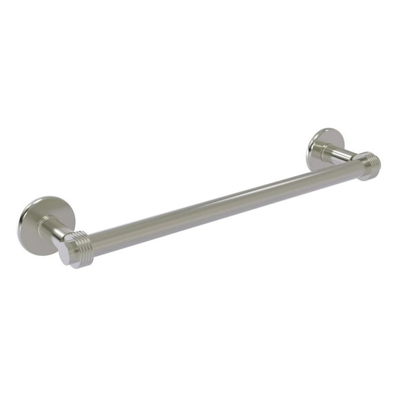 Continental Collection Towel Bar with Grooved Accents - Satin Nickel / 30 Inch