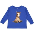 thumbnail image 3 of Inktastic Knitted Horse Boys or Girls Long Sleeve Toddler T-Shirt, 3 of 5