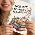 thumbnail image 4 of Ljkilskltr Lined Notebook-2026 2030 Monthly Planner Bound Agenda For Women 5 Year Calendar Planner With Monthly Tabs Reading Themed Cover Organizer For Scheduling & Goal Tracking, 4 of 7