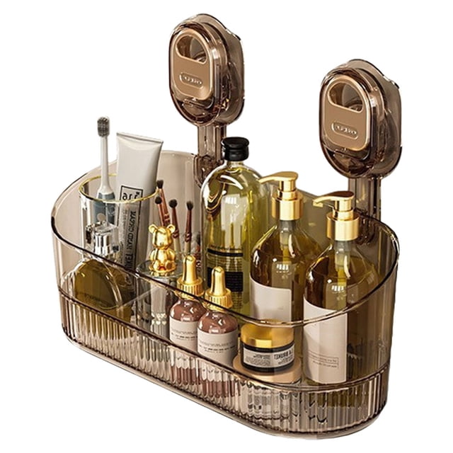 Estante Ducha Cesta Extraíble Carrito para Baño (dorado)