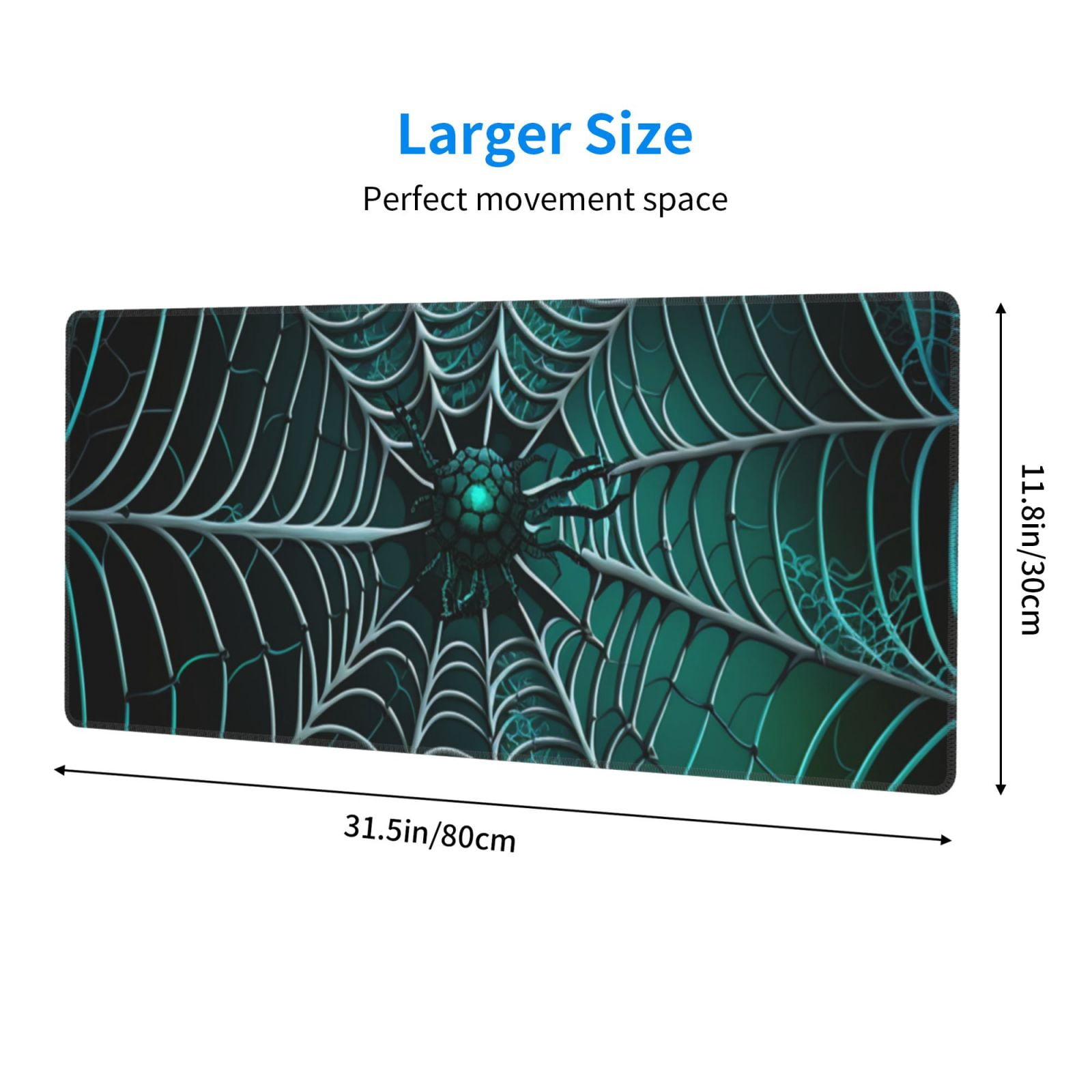 Spider Web Gothic Art Mouse Pad Extended Large Gaming Mousepad Non-Slip Rubber Big Keyboard Desk Mat 31.5 X 11.8 Inch