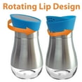 thumbnail image 2 of Stainless Steel Salt & Pepper Shakers Glass Bottom Rotating Cover, 2 of 4