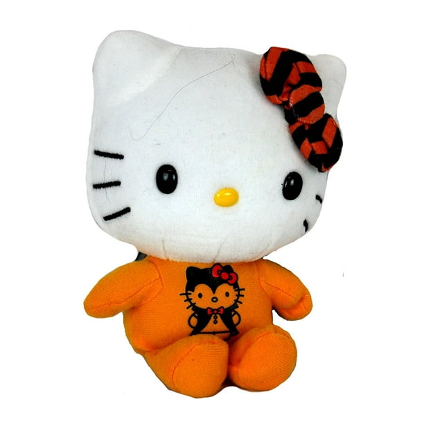 Hello Kitty 6" Plush In Halloween Orange Pajamas 5.5" Stuffed Animal