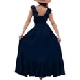 thumbnail image 6 of Youyipin Womens Summer Dresses Sleeveless Boho Ruffle Square Neck Tie Back Casual Backless Flowy Midi Dress Summer Dresses For Women 2025, 6 of 7