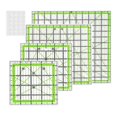 thumbnail image 1 of 4pcs Quilting Ruler Square Acrylic Quilting Ruler Fabric Cutting Ruler Clear Mark Acrylic Ruler and Ironing Ruler A, 1 of 5
