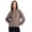 Driftwood, variant on RBX Active Women's Regular Length Slouchy Fit Ribbed 1/4 Zip Pullover Hoodie Top