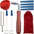 thumbnail image 1 of Mistayd Piano Tuning Kit Professional Wrench Hammer Rubber Mutes Set Including 9 pcs Tuning Tools for Piano Tuning with Tuner, 1 of 5