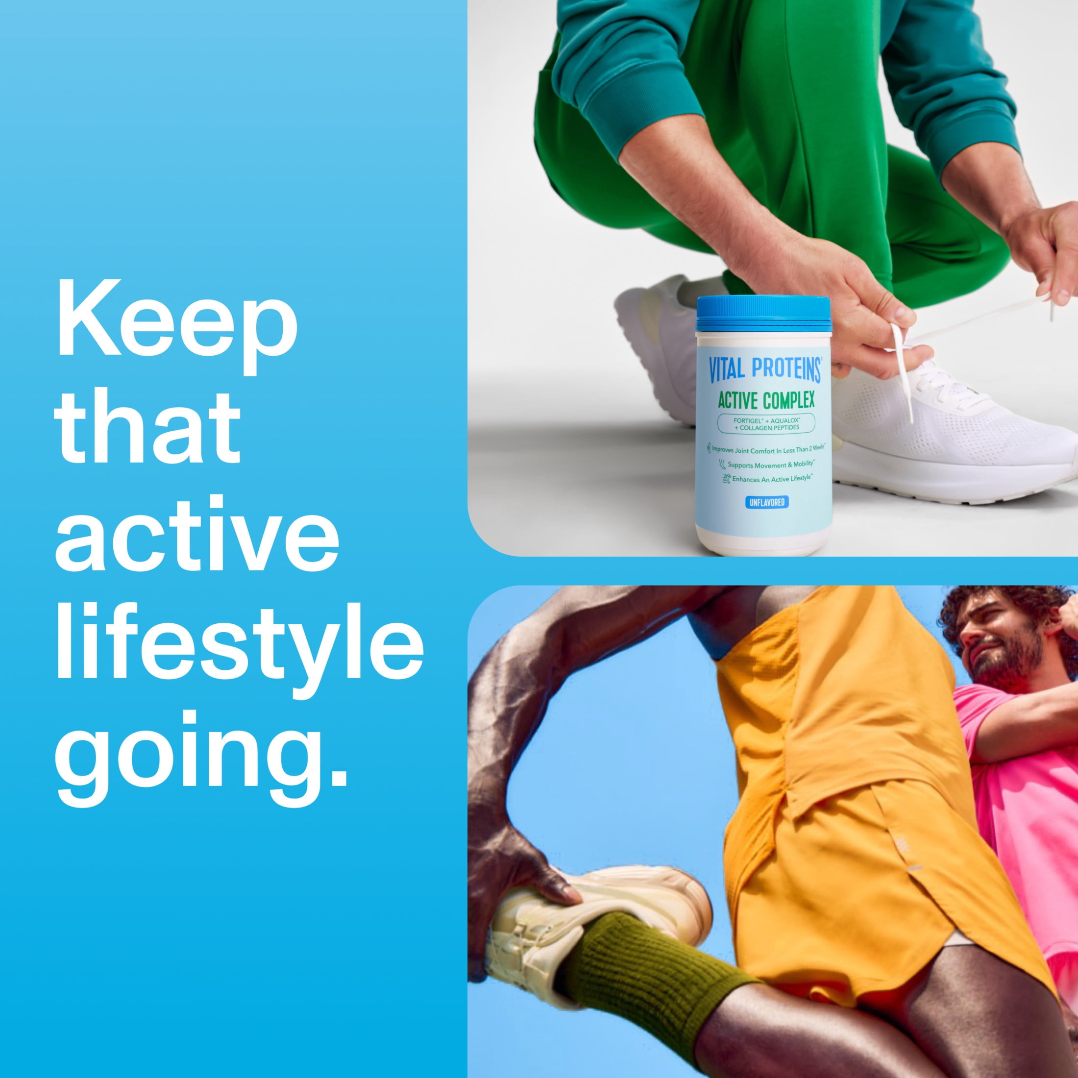 Vital Proteins Active Complex with Collagen Peptides, Unflavored, 10.37 oz, Supports Joint Mobility and Comfort