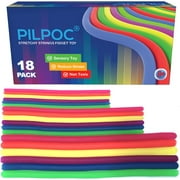PILPOC Unbreakable Monkey Noodles Stretchy String Sensory Silent Fidget Toy, for Increased Focus, Released Stress, Anxiety, Kids & Adults, ADHD, Autism (18 Pk)