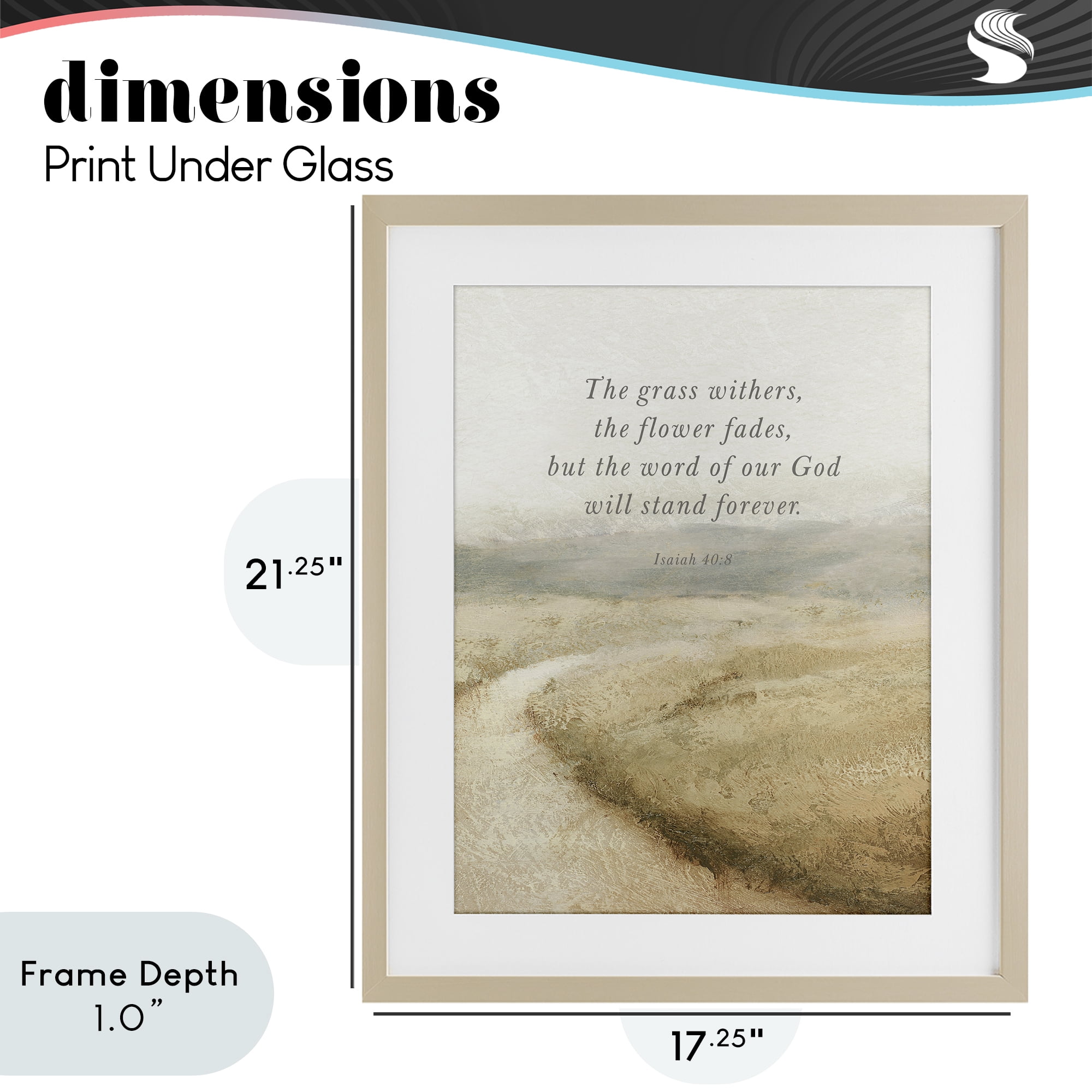 Stupell Industries Word Of God Isaiah Proverb Birch Framed Print Under Glass, design by John Spaeth