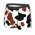 thumbnail image 2 of Kll Brown Black Cow Men'S Cotton Boxer Briefs Underwear-Small, 2 of 9