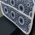 thumbnail image 3 of Abstract Microwave Oven Cover, Design of Intertwined Like Circular Eyes Abstract Round Elements in Retro Design, Water Resistant Organizer with Pockets for Kitchen, 36" x 12", Ceil Blue, by Ambesonne, 3 of 4
