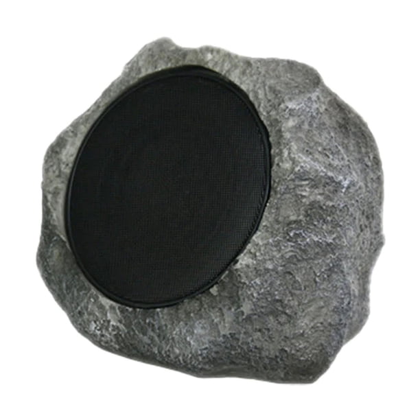 Altavoces Bluetooth Inalámbrico de Simulación Solar Altavoz Del Patio de Piedra, Resina Marrón Oscuro Gris + Control Remoto Abs con Carga Usb, Panel Policristalino, Reproducción de 5-10 Horas