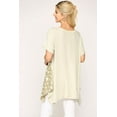 thumbnail image 6 of Star Textured Knit Mixed Tunic Top With Shark Bite Hem - Pale Pink, S, 6 of 6