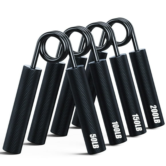 Entrenador de fuerza con agarre ZEAGUS Metal 50-200 libras, paquete de 4