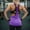 Purple, variant on A Low Neck T Shaped Fitness Mini Smock for Female College Students A Loose Quick Drying Sweat Absorbing Sports Sleeveless Vest Sleeveless Top Long Athlete Tops for Women Sheer Top Business