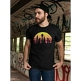 thumbnail image 2 of Sci-fi City In Retro 80s Style T-Shirt Men -Image by Shutterstock, Male 3X-Large, 2 of 4