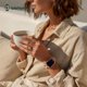 thumbnail image 3 of Wutwuk Correa de Piel para Mujer Compatible con Apple Watch 38mm 40mm 41mm 42mm, Banda Delgada Premium con Hebilla de Acero Inoxidable D para iWatch Series SE 11 10 9 8 7 6 5 4 3 2 1 - Rosado, 3 of 7