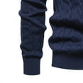 thumbnail image 5 of Kilaqueen Mock Neck Sweater for Men Casual Cotton Crewneck Loose Fit Classic Twist Patterned Textured Long Sleeve Cable Knitted Pullover Tops, 5 of 5