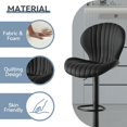 thumbnail image 6 of Villeston Bar Stools Set of 2, Modern Swivel Bar Chairs with Mid Back and Adjustable Seat Height,Black, 6 of 6
