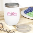 thumbnail image 2 of Too Glam to Give a Damn, Girl Quote, Sassy Girls Themed Merch Gift, White 12oz Wine Tumbler, 2 of 5