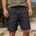 thumbnail image 3 of Havenx Summer Beach Shorts for Men 5 Inch Drawstring Elastic Waist Shorts with Pockets Stretch Short Pants Lightweight Summer Beach Soft Lounge Clothes,Black L, 3 of 5