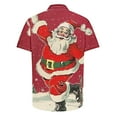 thumbnail image 4 of Elvqul Christmas Shirts for Men Button up Ugly Graphic Holiday Mens Shirts, 4 of 5