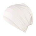 thumbnail image 2 of Lroveb Turbans for Women Head Wrap Hijab Womens Solid Cotton Pullover Hat Sleeping Chemotherapy Bottom Muslim Beanie Hat, 2 of 3